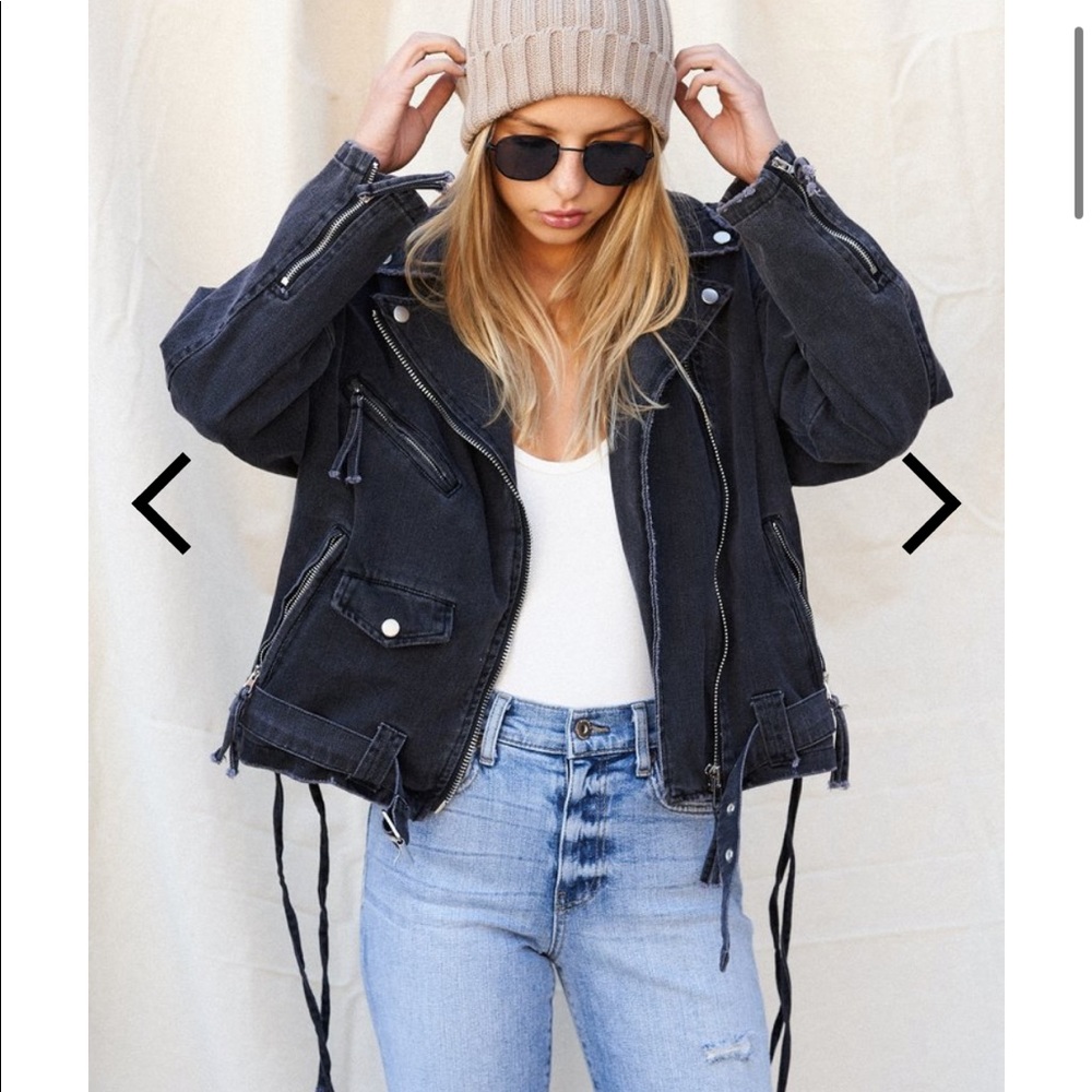 12th tribe Jet Setter Black Denim Jacket